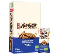 CLIF Nut Butter Bar | Barretta Proteica |Chocolate Chip & Peanut Butter | Biologici |12 x 50 g