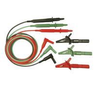 Cliff CIH29916 KIT puntali di sicurezza Spina 4 mm Sonda 1.50 m Verde, Rosso,