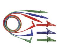 KIT puntali di sicurezza [ Spina 4 mm - Sonda] 1.50 m Blu Verde Rosso Cliff CIH29917