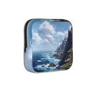 Cliff Coast - Borsa per assorbenti igienici, con cerniera, per donne e ragazze