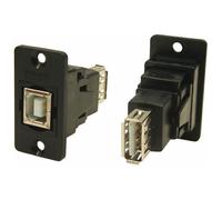 Cliff CP30607N Slim FM USB2.0 B-A, Connettore Passante Montaggio Frontale, Nero