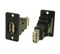 Cliff CP30608N Slim Fm USB2.0 a-A ,Anteriore Montaggio,Passante Connector, Nero