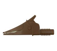 Cliff Croc Clip Clip coccodrillo di sicurezza plug-in 4 mm CAT III 1000 V marrone