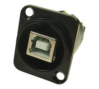Cliff Elettronico Passante USB 2.0 Adattatore B Presa a Una Presa Nero Metallo