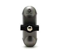 Cliff Top Braccio a doppio attacco composito per basi a sfera da 1 pollice (argento), con vite in plastica nera