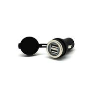 Cliff-Top® caricabatteria USB da auto, da 3,3 A, shunt automatico, per auto, camion, moto e navi, colore: nero