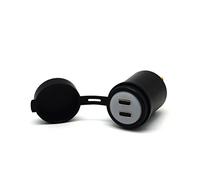 Cliff Top Caricatore USB doppio USB-C DIN da 28 W per moto in alluminio