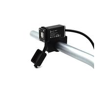 Cliff Top Caricatore USB per moto, 4 A, 20 W, in alluminio, con interruttore di alimentazione magnetico, resistente, impermeabile, per manubri da 7/8", 1", 1 1/4", impedisce lo scarico della batteria