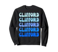 Clifford Retro Name Stack Design Felpa