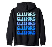 Clifford Retro Name Stack Design Felpa con Cappuccio