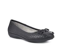CLIFFS BY WHITE MOUNTAIN Ballerine da Donna Cheryl, Nero Brunito Liscio, 40 EU Weit
