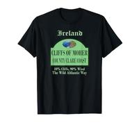 Cliffs of Moher Irlanda Pub Sign Design Irish Souvenir Maglietta