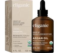 Cliganic Olio di Argan Biologico, puro al 100% (120ml) | per capelli, viso e pelle | Olio vettore spremuto a freddo, importato dal Marocco