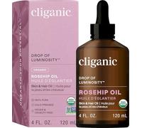 Cliganic olio di rosa mosqueta puro biologico per il viso (120ml) | Spremuto a freddo naturale