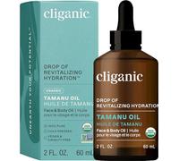 Cliganic Organic Tamanu Face Oil, 60 ml - 100 Percent Pure Single Ingredient - Non-GMO, Vegan, and Cruelty-Free - Multifunctional Skincare Product Enriched with Jojoba Oil - No Synthetic Additives