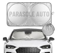 Clikeaze Parasole Auto Parabrezza Anteriore 150x70 cm - Visiera Parasole Interna Pieghevole Universale - Coprisole Auto UV Argento Riflettente - Ripara da UV e Caldo - Custodia Salvaspazio 26x25x2 cm