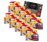Clikoze Fotocamere usa e getta Multipack - Include 10 confezioni di fotocamere monouso Kodak Funsaver da 35 mm con 39 esposizioni e scheda di consigli fotografici Clikoze