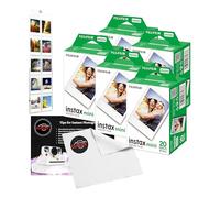 Clikoze Pacchetto di pellicole per fotocamera istantanea con mini pellicola x 100 scatti, album da appendere alla parete, panno per lenti Clikoze e scheda di consigli per fotografia istantanea
