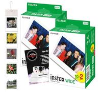 Clikoze Set di pellicole per fotocamera istantanea con 40 scatti Fujifilm Wide Film, album fotografico da appendere alla parete e biglietti per fotografie istantanee