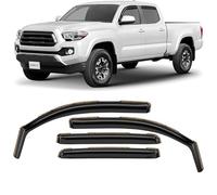 CLIM ART in-Channel 616173 - Parapioggia per Toyota Tacoma 2016-2023, per cabina doppia, accessori per finestre di ventilazione, per finestre di ventilazione, 4 pezzi