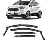Clim Art Incasso Deflettori antiturbo Compatibile con Ford EcoSport 2014-2023 - Accessori auto - Deflettori finestrini - Deflettore aria auto - Protezione meteo - Facilità di installazione -4Pz