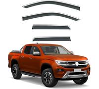 Clim Art Incasso Deflettori Finestrini Auto Antipioggia Antiturbo per VW Amarok MK2 2022-2025,Nero, Facile Montaggio"