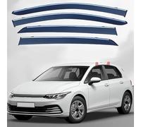 Clim Art Incasso Deflettori Finestrini Auto Antipioggia Antiturbo per VW Golf 8 MK8 2020 2021 2022 2023,Nero, Facile Montaggio"