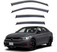 Clim Art Incasso Deflettori Finestrini Auto Antipioggia Antiturbo per VW Jetta MK7-A7 2019-2025,Nero, Facile Montaggio"
