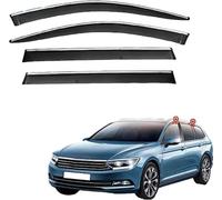 Clim Art Incasso Deflettori Finestrini Auto Antipioggia Antiturbo per VW Passat Alltrack B8 2016-2020 2021-2023,Nero, Facile Montaggio"