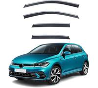 Clim Art Incasso Deflettori Finestrini Auto Antipioggia Antiturbo per VW Polo Hatchback MK6-AW-BZ 2019-2025,Nero, Facile Montaggio"