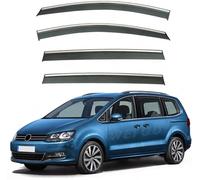 Clim Art Incasso Deflettori Finestrini Auto Antipioggia Antiturbo per VW SHARAN MK2/7N 2011-2022,Nero, Facile Montaggio"