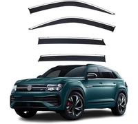 Clim Art Incasso Deflettori Finestrini Auto Antipioggia Antiturbo per VW Teramont X MK1 2019-2025,Nero, Facile Montaggio"