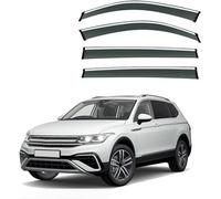 Clim Art Incasso Deflettori Finestrini Auto Antipioggia Antiturbo per VW Tiguan Allspace(7seat) MK2 2017-2020 2021 2022 2023,Nero, Facile Montaggio"