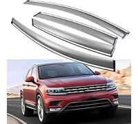 Clim Art Incasso Deflettori Finestrini Auto Antipioggia Antiturbo per VW Tiguan R-Line 2018-2023,Nero, Facile Montaggio"