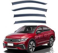 Clim Art Incasso Deflettori Finestrini Auto Antipioggia Antiturbo per VW Tiguan X MK2 2020-2025,Nero, Facile Montaggio"