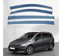 Clim Art Incasso Deflettori Finestrini Auto Antipioggia Antiturbo per VW Touran L MK2-5T 2016-2020 2021 2022 2023+,Nero, Facile Montaggio"