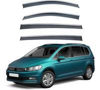 Clim Art Incasso Deflettori Finestrini Auto Antipioggia Antiturbo per VW Touran MK2-5T 2016-2023-2025,Nero, Facile Montaggio"