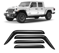 CLIM ART Parapioggia incredibilmente resistenti compatibili con Jeep Gladiator 2020-2024, deflettori originali per finestrini, deflettori di ventilazione, visiere per finestre, accessori auto, 4