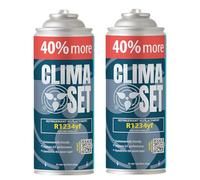 Clima Set R1234yf Gas Refrigerante di Ricambio - Liquido di Raffreddamento per Climatizzatore Auto - Bombola di Gas 2x235 g - Kit di Ricarica per Climatizzatore Auto - Ricarica per Climatizzatore