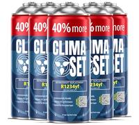 Clima Set R1234yf Gas Refrigerante Sostitutivo - Liquido di Raffreddamento per Climatizzatore Auto - Bombola di Gas 5x235 g - Kit di Ricarica per Climatizzatore Auto - Ricarica per Climatizzatore