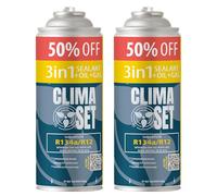 Clima Set Sostituzione gas R134a 3 in 1 2 x 235 g per aria condizionata auto - per auto 1995-2016 - Refrigerante per aria condizionata per auto - Gas per condizionatore d'aria per auto