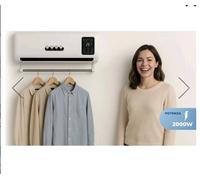 Clima Termoconvettore a Parete ad Aria Fredda e Calda con Display e Appendiabiti