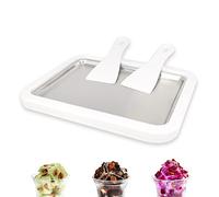 climafusion Macchina per il Gelato, Gelateria Con 2 Spatole, 26 x 21cm Macchine per gelato Soft Yogurt, gelato fatto in casa fai da te, Macchina Gelato Casa (Bianco, One Size)