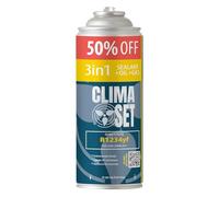 ClimaSet 3 in 1 R1234yf refrigerante gas di ricambio - refrigerante per auto con sigillante e olio - bombola del gas 1 x 235 g - set di ricarica per aria condizionata auto - aria condizionata camper -