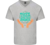 Climate Change Alberi Are The Answer Uomo Scollo A V Cotone T-Shirt