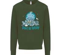 Climate Change Don'T Be Trashy Ambiente Bambini Felpa Maglione