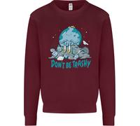 Climate Change Don'T Be Trashy Ambiente Bambini Felpa Maglione