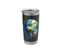 Climate Change Earth Melting Planet Global Warming Bicchiere termico in acciaio inox doppia parete