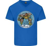 Climate Change It's Mai Too Late Uomo Scollo A V Cotone T-Shirt