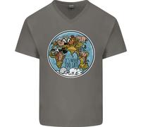 Climate Change It's Mai Too Late Uomo Scollo A V Cotone T-Shirt